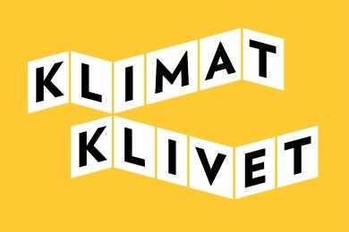 Text Klimatklivet med gul bakgrund